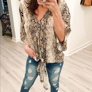 Snake Print Blouse